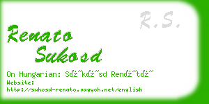 renato sukosd business card